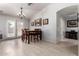 Bright dining area with a table, chairs, and access to the backyard at 3479 E Esplanade Ct, Gilbert, AZ 85297