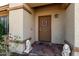 Inviting front entrance with a wreath and stone flooring at 3479 E Esplanade Ct, Gilbert, AZ 85297