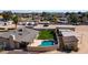 Aerial view of house, pool, and large backyard with RV parking at 3737 W Morrow Dr, Glendale, AZ 85308