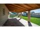 Covered patio with brick pavers and access to the backyard at 3737 W Morrow Dr, Glendale, AZ 85308