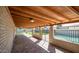 Covered patio with brick flooring and pool access at 3737 W Morrow Dr, Glendale, AZ 85308