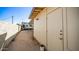 Side yard with pathway leading to a storage building at 3737 W Morrow Dr, Glendale, AZ 85308
