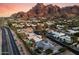 Aerial view showing home, pool, and mountain backdrop at 4712 E Palo Verde Dr, Phoenix, AZ 85018