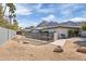 Landscaped backyard with a pool and mountain views at 4712 E Palo Verde Dr, Phoenix, AZ 85018