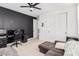 Modern bedroom with a workspace and plenty of closet space at 11054 E Utopia Ave, Mesa, AZ 85212