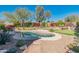 Inviting pool and spa with plenty of surrounding patio space at 1646 W Ainsworth Dr, Anthem, AZ 85086