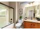 Well-appointed bathroom with granite vanity and shower/tub combo at 22808 N Los Gatos Dr, Sun City West, AZ 85375