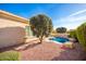 Inviting pool and spa with flagstone walkway at 22808 N Los Gatos Dr, Sun City West, AZ 85375