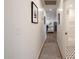 Hallway with view into living room and bathroom at 2649 N Granite Reef Rd, Scottsdale, AZ 85257