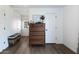 Clean and bright hallway with wood flooring and storage at 2649 N Granite Reef Rd, Scottsdale, AZ 85257