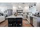 Bright kitchen featuring white cabinets and stainless steel appliances at 2649 N Granite Reef Rd, Scottsdale, AZ 85257