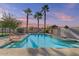 Stunning swimming pool at sunset, perfect for evening relaxation at 2889 E Tremaine Ave, Gilbert, AZ 85234