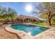 Stunning kidney shaped pool with a large backyard at 3630 W Bohl St, Laveen, AZ 85339