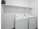 Convenient laundry room with washer and dryer included at 40465 W Chambers Dr, Maricopa, AZ 85138