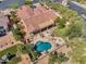 Aerial view of a home with pool and backyard at 4113 E Burnside Trl, Cave Creek, AZ 85331