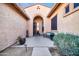 Inviting entryway with arched doorway and seating area at 4113 E Burnside Trl, Cave Creek, AZ 85331