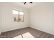 Simple bedroom with carpet, window, and ceiling fan at 4249 S Pony Rider Trl, Gold Canyon, AZ 85118