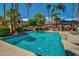 Inviting community pool with lounge chairs and a pergola at 5640 E Bell Rd # 1101, Scottsdale, AZ 85254