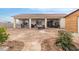 Large backyard with covered patio and shed at 5830 E Fox Hollow Ln, San Tan Valley, AZ 85140