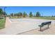 Outdoor basketball court with bench at 6830 S Crystal Way, Chandler, AZ 85249