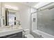 Contemporary bathroom with a glass shower and modern vanity at 7760 E Gainey Ranch Rd # 18, Scottsdale, AZ 85258