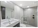 Modern bathroom with a walk-in shower and updated vanity at 7760 E Gainey Ranch Rd # 18, Scottsdale, AZ 85258