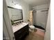 Clean bathroom, featuring a shower/tub combo and modern vanity at 8014 E Oak St, Scottsdale, AZ 85257