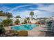 Inviting community pool with lounge chairs and shaded seating area at 8014 E Oak St, Scottsdale, AZ 85257