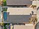 Overhead view of a house featuring a pool and backyard at 10808 W Cottontail Ln, Peoria, AZ 85383