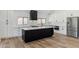 Modern kitchen with white and dark wood cabinets and quartz countertops at 10846 E Navajo Dr, Sun Lakes, AZ 85248