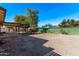 Large backyard with covered patio and mature trees at 11530 E Marguerite Ave, Mesa, AZ 85208