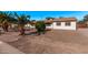 Ranch style home with mature landscaping and a gravel driveway at 11530 E Marguerite Ave, Mesa, AZ 85208