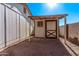 Backyard with storage shed and large tree providing shade at 11530 E Marguerite Ave, Mesa, AZ 85208