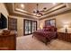 Luxurious bedroom with private access to patio at 16117 E Shooting Star Trl, Fountain Hills, AZ 85268