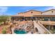 Aerial view of the home's stunning pool and waterslide at 16117 E Shooting Star Trl, Fountain Hills, AZ 85268