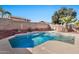 Relaxing pool area, surrounded by a private backyard at 29864 N Desert Willow Blvd, San Tan Valley, AZ 85143
