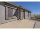 Balcony features tan stucco exterior, sunshades, and a railing at 4275 E Amarillo Dr, San Tan Valley, AZ 85140