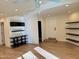 Comfortable living room with wood floors, modern lighting, and stylish decor at 5012 E Blanche Dr, Scottsdale, AZ 85254