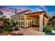 Relaxing covered patio with comfortable seating and string lights at 5012 E Blanche Dr, Scottsdale, AZ 85254