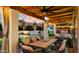 Outdoor dining area with a pool and covered patio at 5012 E Blanche Dr, Scottsdale, AZ 85254