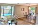 Bright dining area with hardwood floors and pool view at 5345 E Evans Dr, Scottsdale, AZ 85254