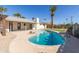 Relaxing kidney shaped pool and spacious backyard at 8311 E Angus Dr, Scottsdale, AZ 85251