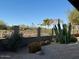 Backyard view with a fence and golf course view at 11808 S Half Moon Dr, Phoenix, AZ 85044