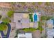 Bird's eye view of a luxury home and pool; desert landscape at 14245 N Territory Trl, Fountain Hills, AZ 85268