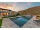 Modern pool and spa with mountain views at 14245 N Territory Trl, Fountain Hills, AZ 85268