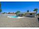 Refreshing blue pool with surrounding gravel at 14626 N 36Th Pl, Phoenix, AZ 85032