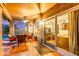Outdoor patio with dining area, ceiling fan, and backyard pool at 15237 S 19Th Way, Phoenix, AZ 85048