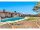 Relaxing backyard featuring a swimming pool and patio at 1604 W Kerry Ln, Phoenix, AZ 85027