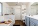 Bathroom with soaking tub, shower, and double vanity at 1647 W Gold Mine Way, San Tan Valley, AZ 85144