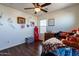 bedroom with basketball theme and wood floors at 1647 W Gold Mine Way, San Tan Valley, AZ 85144